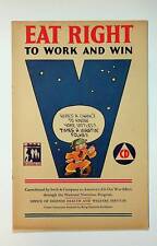 Eat Right to Work and Win #0 VF 1942 picture