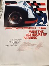 Porsche Poster Porsche Wins The 192 Hours Of Sebring 1987 picture