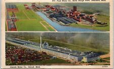 1932 Ford Motor Co. Dearborn MI Lincoln Motor Co. Detroit Michigan Postcard picture