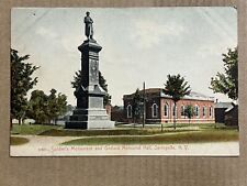 Postcard Springville NY New York Soldier’s Monument Godard Memorial Hall Vintage picture