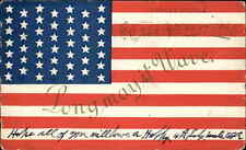 American Flag Patriotic Sheet Music Jamestown Celebration Flag Cancel 1906 PC picture