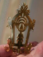 Vintage 1984 3D Candle Gold Plated Christmas Ornament 3