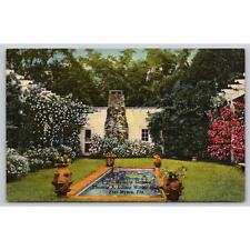 Postcard FL Fort Myers Memory Garden Thomas A. Edison Winter Home picture