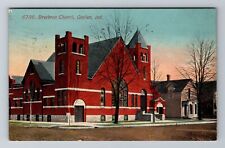 Goshen IN-Indiana, Brethren Church, Antique, Vintage c1914 Postcard picture