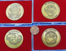 NASA COIN Lot of 4 vtg Space Shuttle CHALLENGER COLUMBIA STS-51d, g / -61a  #J3 picture