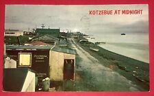 Postcard Kotzebue Alaska Main Street Midnight Scene View Arctic Ocean c1960s picture