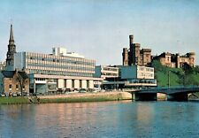 The Waterfront Inverness Castle Old Vs Modern Vintage Postcard Unposted picture