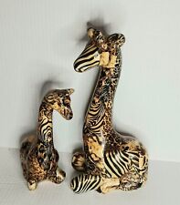 Vintage La Vie Safari Patchwork Ceramic Giraffes 11