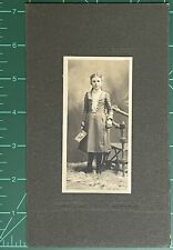 Antique Board Mounted Photo Of Beautiful Young Girl Holding A Picture In Norwich picture
