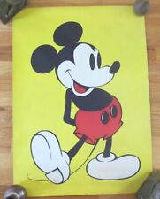 Rare Vintage 1980s MICKEY MOUSE Walt Disney Springbok Yellow Poster 20 x 27.5 picture