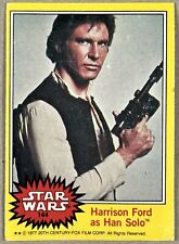 1977 Topps Star Wars #144 Harrison Ford as Han Solo Card Yellow Series 3 picture