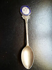 VINTAGE, BLUE ENAMEL & SILVER PLATE COLLECTOR SPOON, 'W & G' HONOURS CLUB 1968  picture