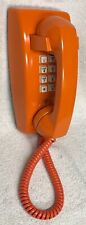 Vintage AT&T Model 2554BMPB Series ORANGE Push Button Touch Tone Wall Telephone picture