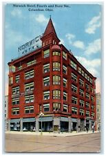 c1910's Exterior View Norwich Hotel Fourth State Sts. Columbus Ohio OH Postcard picture