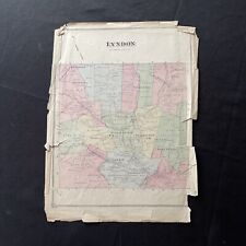 1875 Antique Map of Lyndon Vermont Color Map VT F.W. Beers picture
