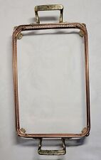 Vintage Copper Footed  Casserole Service Tray With Handles picture