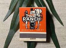 THE RANCH CHUCK WAGON Washington DC Chili Tamales Since 1900 Matchbook Full ~ picture