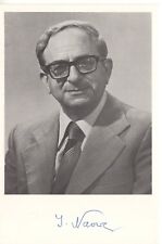 YITZHAK NAVON HAND SIGNED 4x6 PHOTO+COA     AWESOME+RARE     5th PRES. OF ISRAEL picture