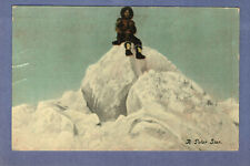 Postcard A Polar Star Native On Top Of Snow Mound Alaska AK Indigenous People picture
