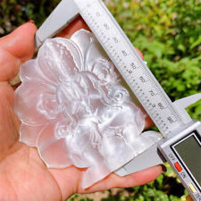 9.5cm Natural Selenite Buddha GUANYIN Carving Quartz Crystal Healing Gift 1pc picture