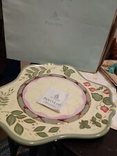 Partylite Candle NIB Garden Lite Collection Plate Spring Strawberry Lilacs 12x14 picture