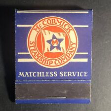 McCormick Steamship Company Full 20-Strike Matchbook c1930's-40's VGC Scarce picture