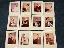 Lot of 12 1950's Color 5x7 Portrait Photos of Young Music Students w/instruments picture