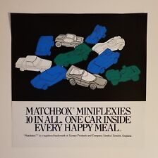 3 FEB-10 JUNE 1979 TEST McDonald's Matchbox Miniflexies, Translite 22X22 inches picture