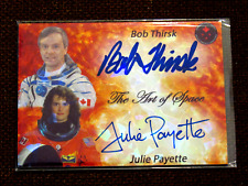 BOB THIRSK JULIE PAYETTE NASA ASTRONAUT SIGNED AUTO THE ART OF SPACE CARD BEAUTY picture