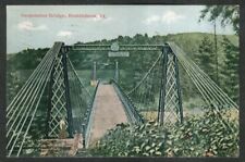 Suspension Bridge Brattleboro VT postcard 1912 picture