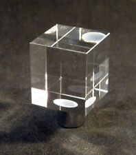 Lamp Finial-MODERN CUBE-Optic Crystal  W/Chrome Base picture