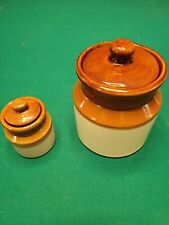 Reproduction English Stoneware Canister Pair picture