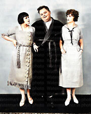 Roscoe Fatty Arbuckle & Mary Thurman in Leap Year 8x10 RARE COLOR Photo 607 picture