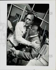 1980 Press Photo Lionel Hampton gets a hug from George Bush at the Pontch picture