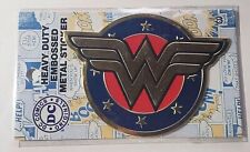 Original Wonder Woman Shield Officially Licensed Gold Metal Sticker S-DC-0167-M picture
