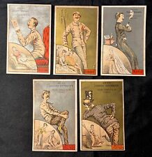 Set of 5 HTF Victorian Trade Cards 5 Years of MARRIAGE Jaques Extracts 1882 picture