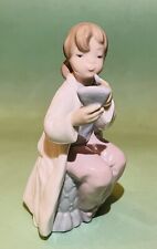 Lladro NAO 1994 Figurine Girl With Mirror And Lipstick, Excellent Condition picture