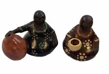 Set of 2 Vintage Chulucanas Peru Clay Pottery Sculpture Folk Art -Peruvian Decor picture
