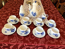 Royal Copenhagen Porcelain Blue Flowers Coffee Tea Set for 8 Lg Sugar Shaker picture