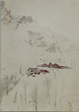 Italy, Versoyen Valley, Vintage Chalets of the Cross print, epoch print print picture