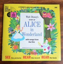 Alice in Wonderland WALT DISNEY See Hear Read Book & Record 33 1/3 Vintage picture