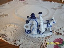 Horse & Carriage Victorian Courting Couple Vintage Porelcain Figurine picture