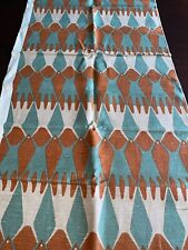 Genuine Thorp MCM Fabric 1958 Sample for Pillows- Copper, Muted Turquoise  picture