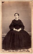 Handsome Woman, Civil War Era Fashion Dress, c1860s, CDV Photo, #2280 picture