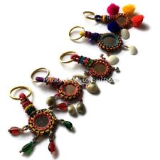 Girls Hand Knitted Keychains Wholesale Keychains Bells Beads, Gift Silk Thread  picture
