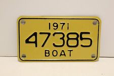 vintage 1971 boat license plate picture