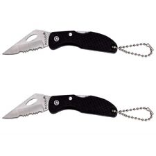 2PC MINI POCKET KNIFE Camp Outdoor Hunting Keychain Folding Survive Knives Ring picture