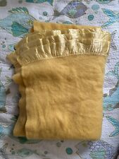 Vintage Thick Golden Yellow Wool Blanket Twin Size picture