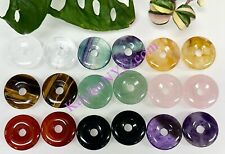 Wholesale Lot 18 PCs 30mm Natural Crystal Donuts Healing Energy picture