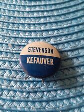 1956 ADLAI STEVENSON ESTES KEFAUVER campaign pin pinback button political badge picture